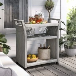 New π Furniture Of America Azur Outdoor Aluminum Wicker Bar Cart In Gray π₯° 15 New π Furniture Of America Azur Outdoor Aluminum Wicker Bar Cart In Gray π₯° -Guest Chairs Sales 2503734 6 L
