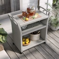 New π Furniture Of America Azur Outdoor Aluminum Wicker Bar Cart In Gray π₯° 17 New π Furniture Of America Azur Outdoor Aluminum Wicker Bar Cart In Gray π₯° -Guest Chairs Sales 2503734 8 L