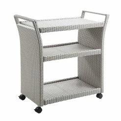 Guest Chairs Sales 27 New π Furniture Of America Azur Outdoor Aluminum Wicker Bar Cart In Gray π₯°
