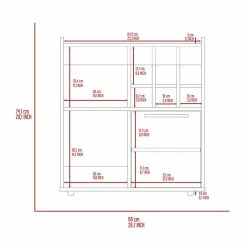 Discount 😍 Atlin Designs Modern Wood Bar Cart With One Cabinet In Smokey Oak Black ⌛ -Guest Chairs Sales 2503764 12 L
