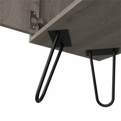 Buy 🎁 Atlin Designs Metal Bar Cabinet With 8 Bottle Cubies In Light Gray 🛒 -Guest Chairs Sales 2503786 5 L