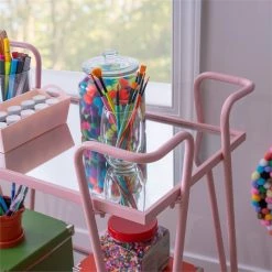 Best Sale ๐ Linon Mia Metal And Mirorred Mid Century Bar Cart In Pink ๐ 15 Best Sale ๐ Linon Mia Metal And Mirorred Mid Century Bar Cart In Pink ๐ -Guest Chairs Sales 2507687 6 L