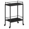 Best Pirce ✔️ Henn&Hart 23" Black Grain Metal Bar Cart ⭐