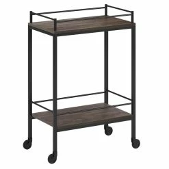 Best Sale π₯° Henn&Hart 23" Alder Brown Metal Bar Cart π₯