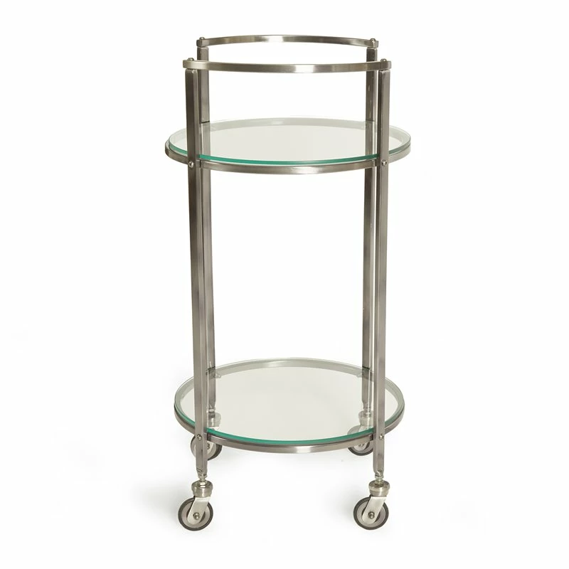 New π Napa Home & Garden Fletcher Stainless Steel And Glass Bar Cart In Dark Gray 𧨠6 New π Napa Home & Garden Fletcher Stainless Steel And Glass Bar Cart In Dark Gray 𧨠- Image 6