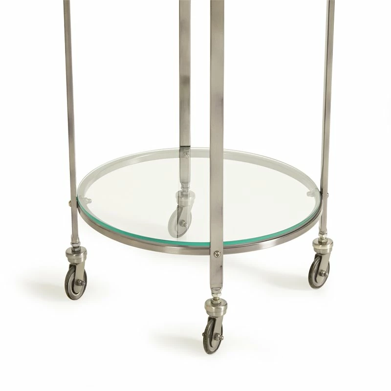 New π Napa Home & Garden Fletcher Stainless Steel And Glass Bar Cart In Dark Gray 𧨠7 New π Napa Home & Garden Fletcher Stainless Steel And Glass Bar Cart In Dark Gray 𧨠- Image 7