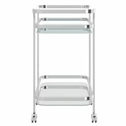 Budget ๐ WHI Zedd 2-Tier Contemporary Metal/Glass Functional Bar Cart In Chrome ๐ 10 Budget ๐ WHI Zedd 2-Tier Contemporary Metal/Glass Functional Bar Cart In Chrome ๐ -Guest Chairs Sales 2513868 3 L