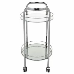 Hot Sale π WHI Neema 2-Tier Contemporary Metal/Glass Bar Cart With Sturdy Castors In Chrome 𧨠11 Hot Sale π WHI Neema 2-Tier Contemporary Metal/Glass Bar Cart With Sturdy Castors In Chrome 𧨠-Guest Chairs Sales 2513869 3 L