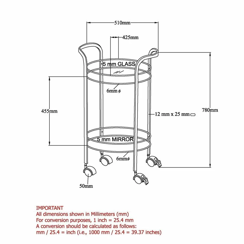Hot Sale π WHI Neema 2-Tier Contemporary Metal/Glass Bar Cart With Sturdy Castors In Chrome 𧨠8 Hot Sale π WHI Neema 2-Tier Contemporary Metal/Glass Bar Cart With Sturdy Castors In Chrome 𧨠- Image 8