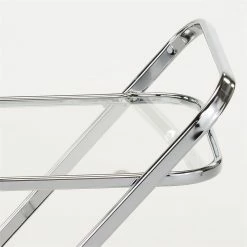Cheapest 𧨠WHI Oriso 2-Tier Contemporary Metal/Glass Bar Cart In Chrome/Clear β 13 Cheapest 𧨠WHI Oriso 2-Tier Contemporary Metal/Glass Bar Cart In Chrome/Clear β -Guest Chairs Sales 2514008 5 L