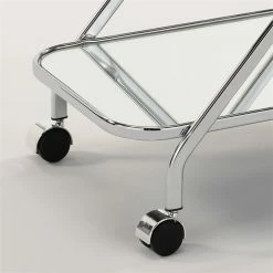 Cheapest 𧨠WHI Oriso 2-Tier Contemporary Metal/Glass Bar Cart In Chrome/Clear β 14 Cheapest 𧨠WHI Oriso 2-Tier Contemporary Metal/Glass Bar Cart In Chrome/Clear β -Guest Chairs Sales 2514008 6 L