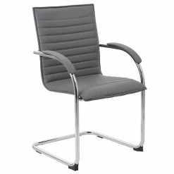 Hot Sale ๐งจ UrbanPro Faux Leather Office Chair In Gray (Set Of 2) โ๏ธ