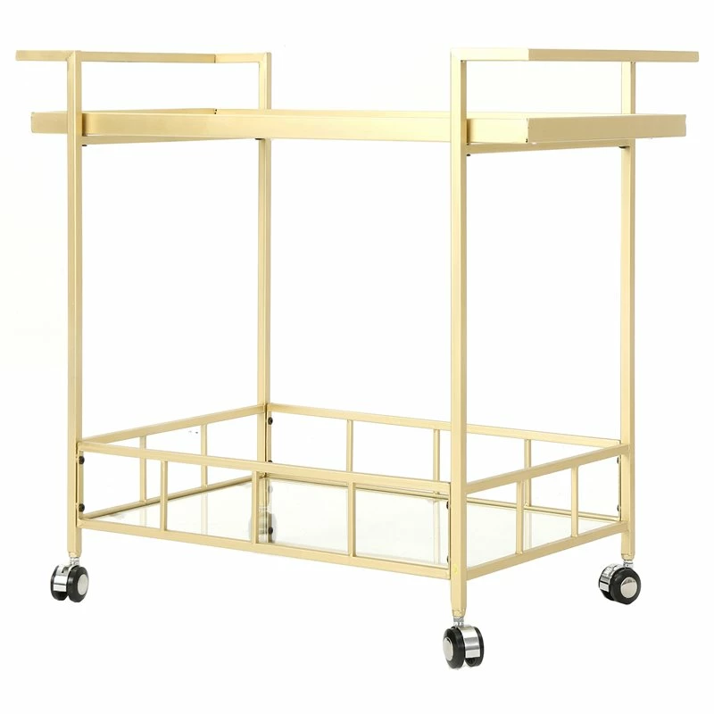 Outlet π Noble House Ambrose Indoor Iron And Glass Bar Cart In Gold Finish π₯ 1 Outlet π Noble House Ambrose Indoor Iron And Glass Bar Cart In Gold Finish π₯