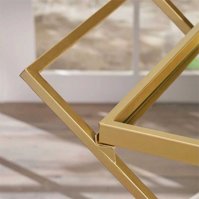 Cheapest ❤️ Noble House Sherianne Iron Bar Cart With Tempered Glass Shelves In Gold 🤩 18 Cheapest ❤️ Noble House Sherianne Iron Bar Cart With Tempered Glass Shelves In Gold 🤩 - Image 18