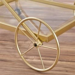 Wholesale ⌛ Noble House Perley Contemporary Indoor Iron And Glass Bar Cart In Gold ✔️ -Guest Chairs Sales 2525200 12 L