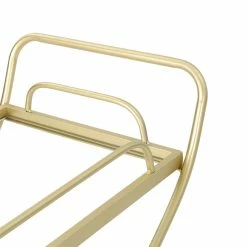 Wholesale ⌛ Noble House Perley Contemporary Indoor Iron And Glass Bar Cart In Gold ✔️ -Guest Chairs Sales 2525200 6 L