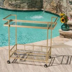Brand new π₯ Noble House Selby Outdoor Iron And Glass Bar Cart In Gold Finish π 20 Brand new π₯ Noble House Selby Outdoor Iron And Glass Bar Cart In Gold Finish π -Guest Chairs Sales 2525201 13 L