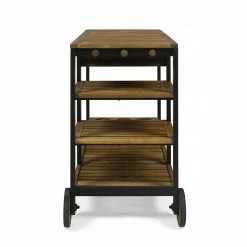 Buy π Noble House Admirals Acacia Wood And Iron Bar Cart With Drawers In Oak π 10 Buy π Noble House Admirals Acacia Wood And Iron Bar Cart With Drawers In Oak π -Guest Chairs Sales 2525234 3 L