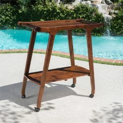 New โ Noble House Verdes Modern Acacia Wood Outdoor Bar Cart In Rich Mahogany ๐คฉ 25 New โ Noble House Verdes Modern Acacia Wood Outdoor Bar Cart In Rich Mahogany ๐คฉ -Guest Chairs Sales 2525254 15 L