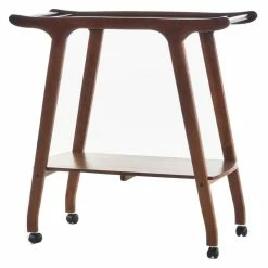 Discount π Noble House Cadman Indoor Acacia Wood Bar Cart In Rich Mahogany π₯