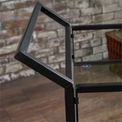 Coupon ✨ Noble House Falon Modern Indoor Iron Bar Cart With Tempered Glass Top In Black ✨ -Guest Chairs Sales 2525287 11 L