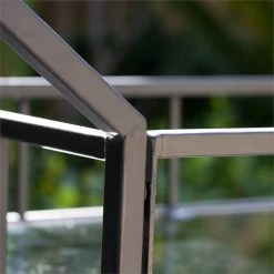 Coupon ❤️ Noble House Varadero Outdoor Iron Bar Cart With Tempered Glass Top In Black 🔔 -Guest Chairs Sales 2525288 10 L