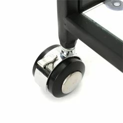 Coupon ❤️ Noble House Varadero Outdoor Iron Bar Cart With Tempered Glass Top In Black 🔔 -Guest Chairs Sales 2525288 6 L