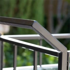 Coupon ❤️ Noble House Varadero Outdoor Iron Bar Cart With Tempered Glass Top In Black 🔔 -Guest Chairs Sales 2525288 9 L