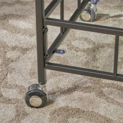 Top 10 🤩 Noble House Ambrose Indoor Iron Bar Cart With Tempered Glass Shelves In Black ⭐ -Guest Chairs Sales 2525290 14 L