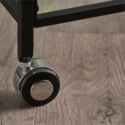Top 10 🤩 Noble House Ambrose Indoor Iron Bar Cart With Tempered Glass Shelves In Black ⭐ -Guest Chairs Sales 2525290 16 L