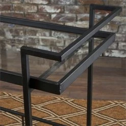Top 10 🤩 Noble House Ambrose Indoor Iron Bar Cart With Tempered Glass Shelves In Black ⭐ -Guest Chairs Sales 2525290 8 L