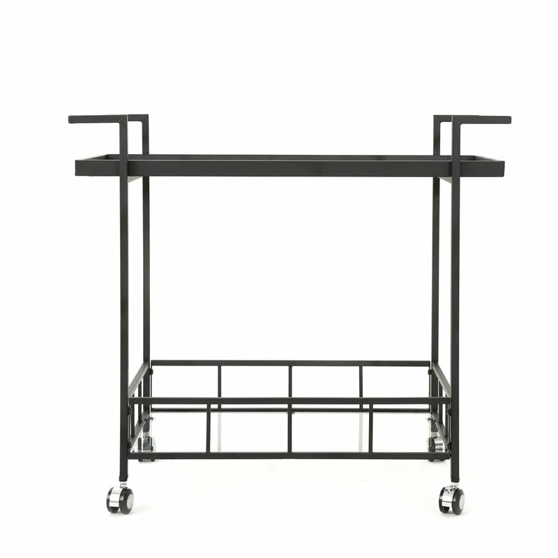 Buy π Noble House Selby Outdoor Iron Bar Cart With Tempered Glass Shelves In Black π 11 Buy π Noble House Selby Outdoor Iron Bar Cart With Tempered Glass Shelves In Black π - Image 11