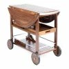 Discount 🌟 Noble House Tillary Outdoor Acacia Wood Bar Cart With Aluminum Accents In Oak 🌟
