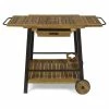 Hot Sale 🛒 Noble House Spaulding Indoor Acacia Wood Bar Cart With Drawers In Teak 🔥