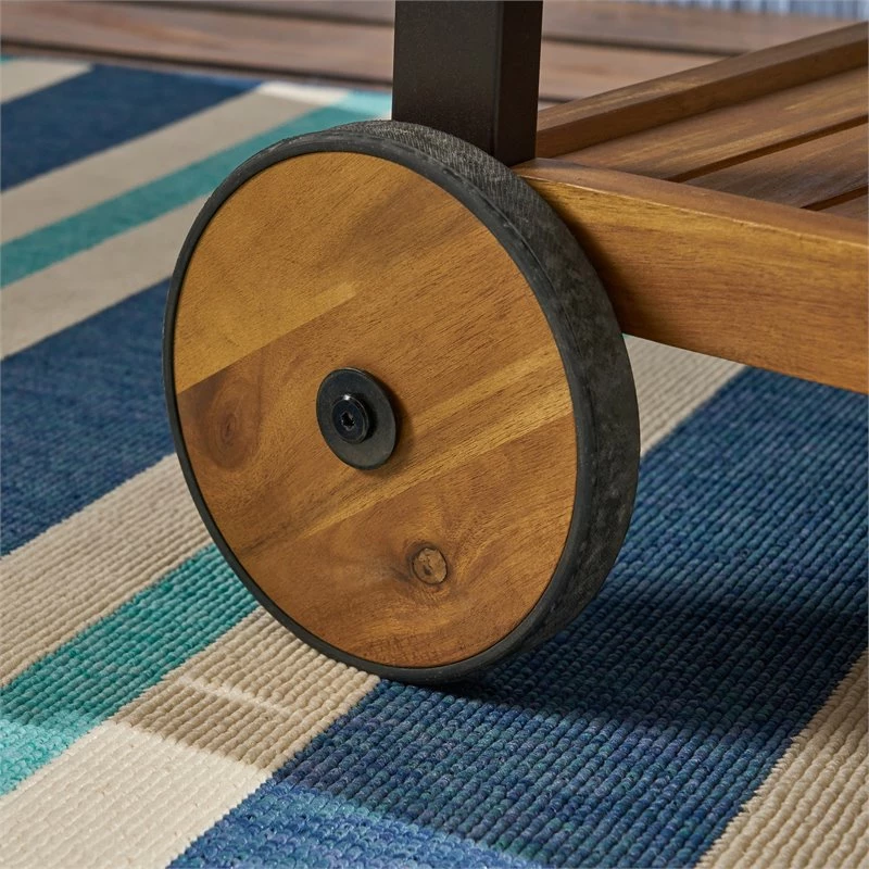 Buy β¨ Noble House Spaulding Outdoor Wood And Iron Bar Cart With Tray Top In Teak π 6 Buy β¨ Noble House Spaulding Outdoor Wood And Iron Bar Cart With Tray Top In Teak π - Image 6