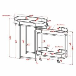 Coupon 🛒 Furniture Of America Noehmi Contemporary Metal 3-Tier Serving Cart In Chrome 👏 -Guest Chairs Sales 2529221 3 L