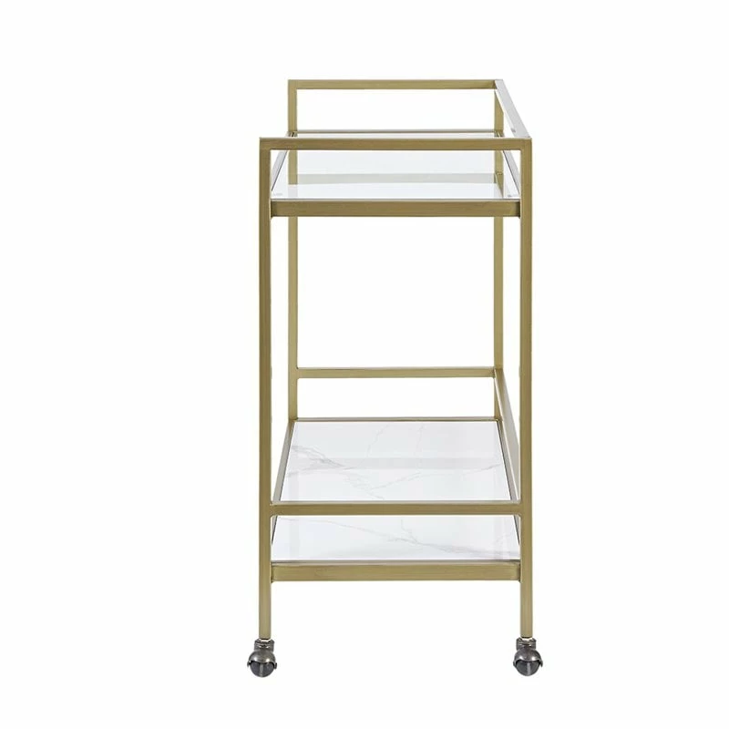 Flash Sale π Olliix Martha Stewart Lionel Tempered Glass And Metal Bar Cart In Antique Gold βοΈ 4 Flash Sale π Olliix Martha Stewart Lionel Tempered Glass And Metal Bar Cart In Antique Gold βοΈ - Image 4