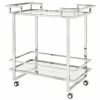 Best Pirce 😍 Uptown Club Angus 36" Rectangular Stainless Steel Metal Bar Cart In Silver 🔔