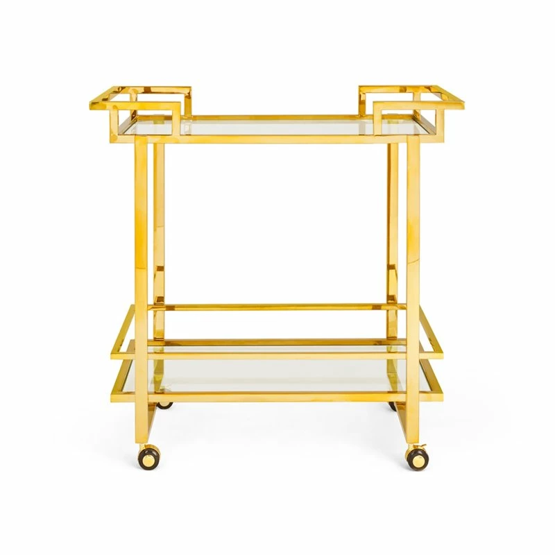 Top 10 π Uptown Club Angus 36" Rectangular Stainless Steel Metal Bar Cart In Gold π 2 Top 10 π Uptown Club Angus 36" Rectangular Stainless Steel Metal Bar Cart In Gold π - Image 2
