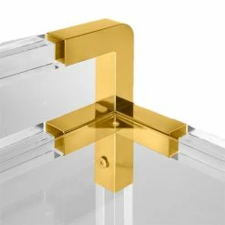 Buy ๐ Uptown Club Azure 32" Acrylic And Stainless Steel Metal Bar Cart In Gold ๐ 7 Buy ๐ Uptown Club Azure 32" Acrylic And Stainless Steel Metal Bar Cart In Gold ๐ -Guest Chairs Sales 2536346 2 L