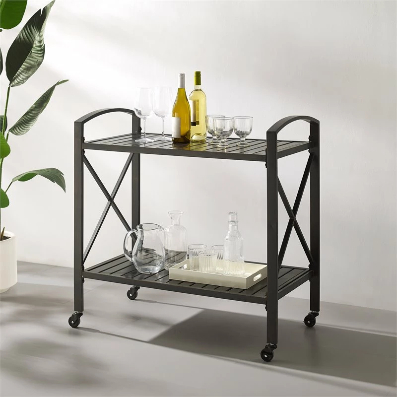 Budget π₯ Crosley Furniture Kaplan Metal Outdoor Bar Cart In Oil Rubbed Bronze π 2 Budget π₯ Crosley Furniture Kaplan Metal Outdoor Bar Cart In Oil Rubbed Bronze π - Image 2