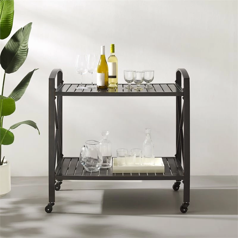 Budget π₯ Crosley Furniture Kaplan Metal Outdoor Bar Cart In Oil Rubbed Bronze π 8 Budget π₯ Crosley Furniture Kaplan Metal Outdoor Bar Cart In Oil Rubbed Bronze π - Image 8