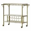 Best Sale 🥰 Bar Cart With Wine Bottle Storage And Wine Glass Rack Maliza South Shore ⭐
