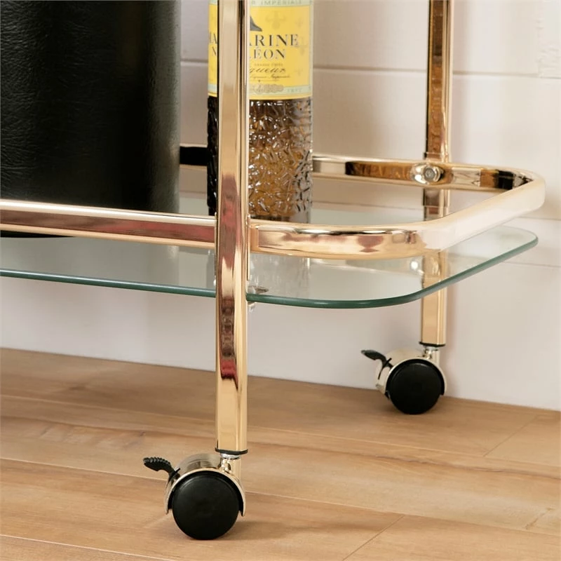 Flash Sale ๐ Mid-century Glam Bar Cart Maliza Gold South Shore ๐ 4 Flash Sale ๐ Mid-century Glam Bar Cart Maliza Gold South Shore ๐ - Image 4