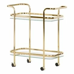 Flash Sale π Mid-century Glam Bar Cart Maliza Gold South Shore π