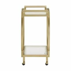 Promo β€οΈ INSPIRE Q Tempered Glass & Metal Bar Cart With Wheels In Gold/Clear π 8 Promo β€οΈ INSPIRE Q Tempered Glass & Metal Bar Cart With Wheels In Gold/Clear π -Guest Chairs Sales 2550569 2 L