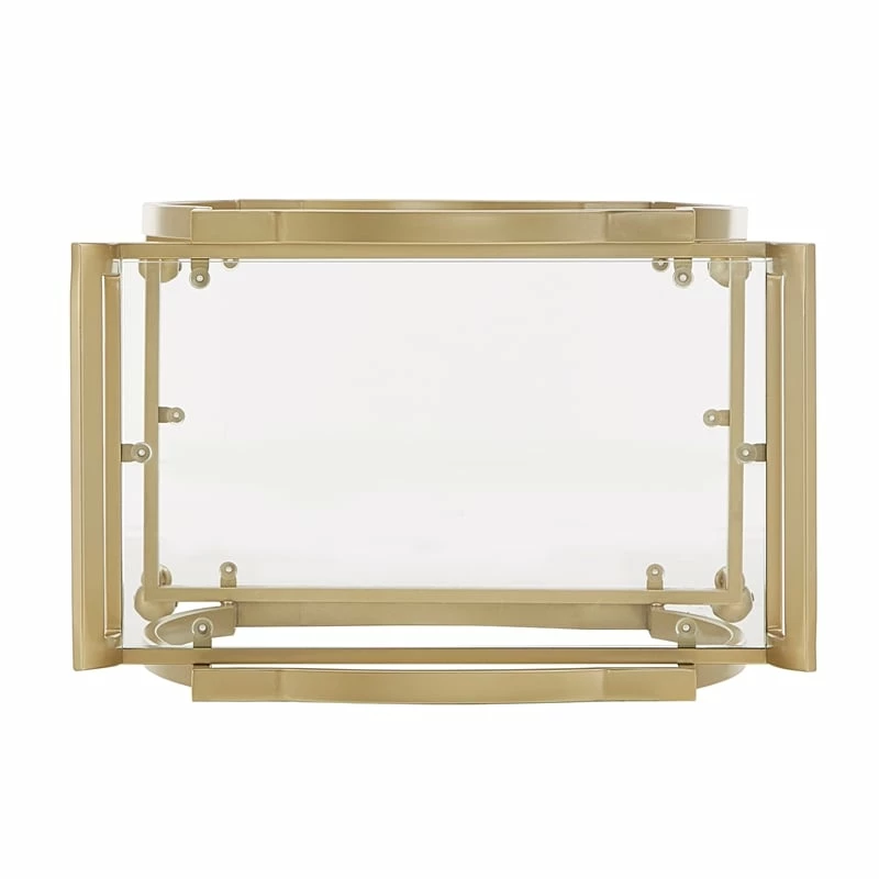 Promo β€οΈ INSPIRE Q Tempered Glass & Metal Bar Cart With Wheels In Gold/Clear π 5 Promo β€οΈ INSPIRE Q Tempered Glass & Metal Bar Cart With Wheels In Gold/Clear π - Image 5