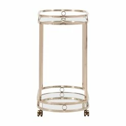 Wholesale π INSPIRE Q Oval Mid-Century Metal & Glass Bar Cart In Champagne Gold βοΈ 8 Wholesale π INSPIRE Q Oval Mid-Century Metal & Glass Bar Cart In Champagne Gold βοΈ -Guest Chairs Sales 2550574 2 L