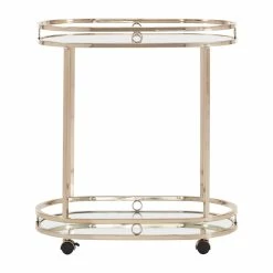 Wholesale π INSPIRE Q Oval Mid-Century Metal & Glass Bar Cart In Champagne Gold βοΈ 9 Wholesale π INSPIRE Q Oval Mid-Century Metal & Glass Bar Cart In Champagne Gold βοΈ -Guest Chairs Sales 2550574 3 L