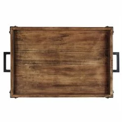 Budget 😉 INSPIRE Q Wood Bar Cart With Wine Inserts & Removable Tray Top In Brown/Black ⭐ -Guest Chairs Sales 2550588 5 L